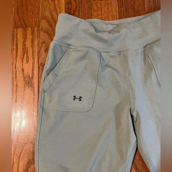 Under Armour Motion Gray/Green 4-Way Stretch Jogger Leggings Women’s L Joggers - Picture 10 of 11